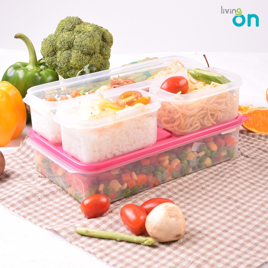 Combo 4 hộp nhựa đựng thực phẩm set 04