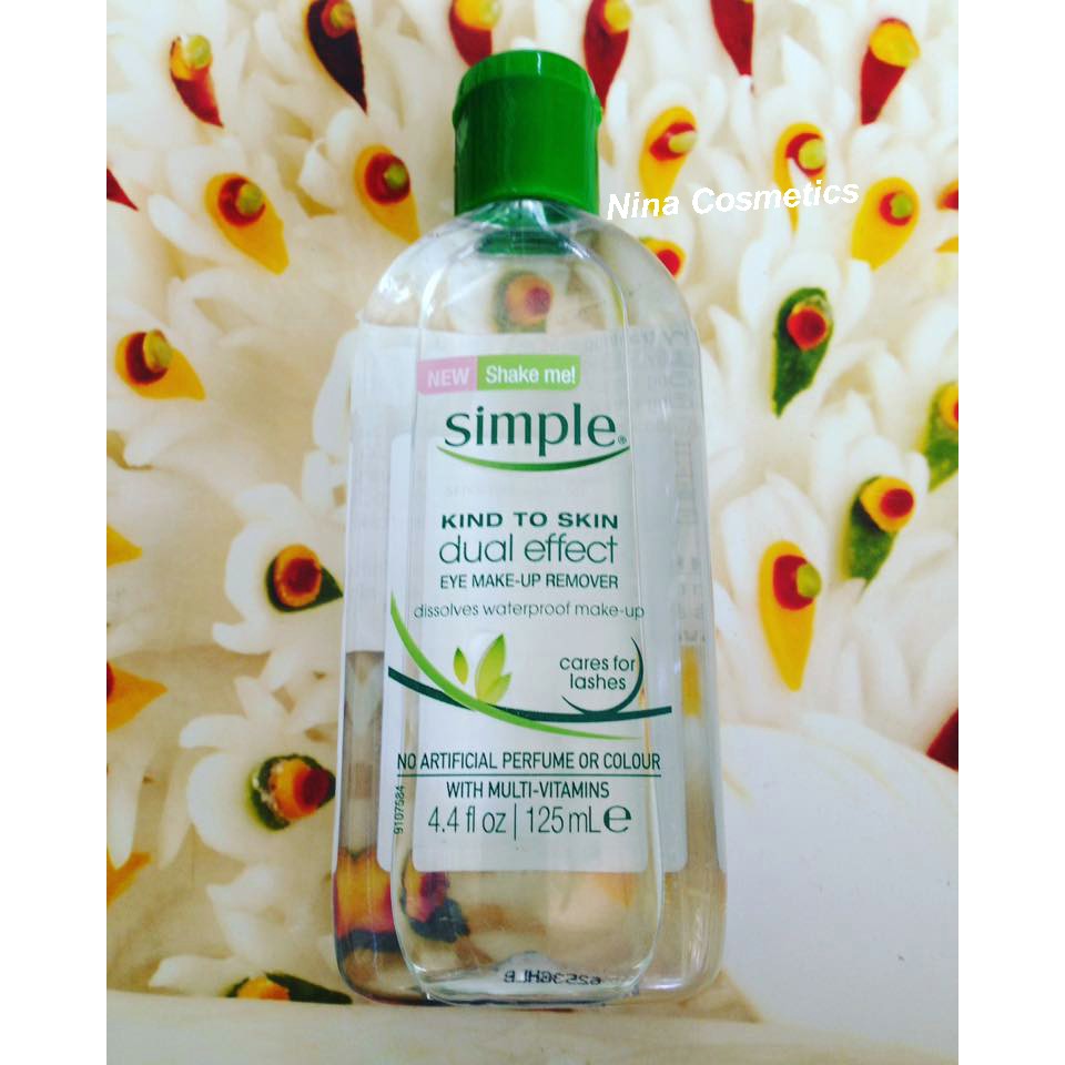 Tẩy trang mắt môi SIMPLE Kind to Kind Dual Effect eye make-up remover