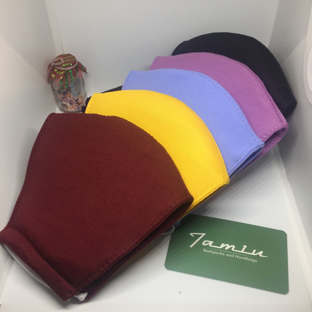 Khẩu trang vải trơn 3 lớp cao cấp | Có 17 màu