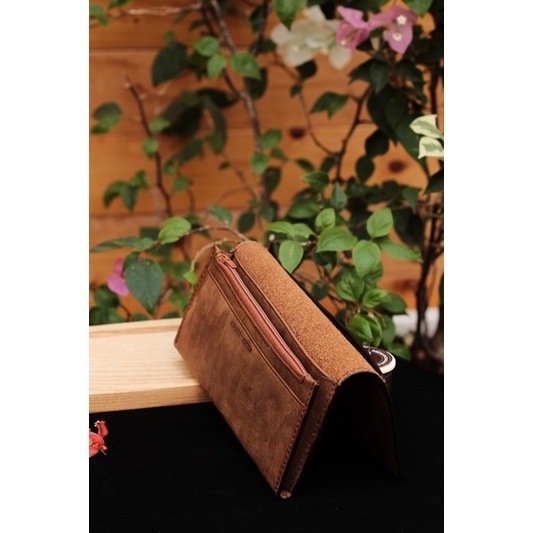 VÍ DÀI DA BÒ THẬT HANDMADE