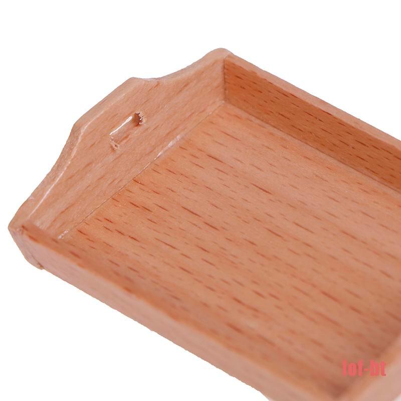 Khay Gỗ Đựng Thức Ăn Cho Búp Bê Tỉ Lệ 1 / 12