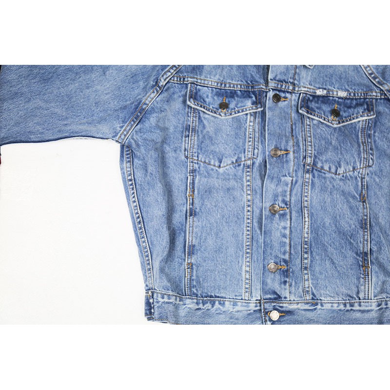 Áo khoác jeans Fear Of God denim raglan trucker jacket