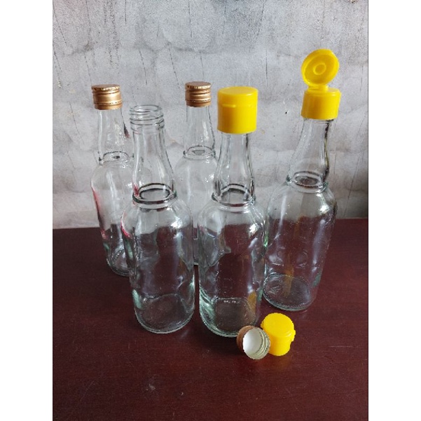 COMBO 3 CHAI - 6 CHAI - 10 CHAI THỦY TINH TRÒN 500ML / NẮP NHÔM - NẮP NHỰA XỊT