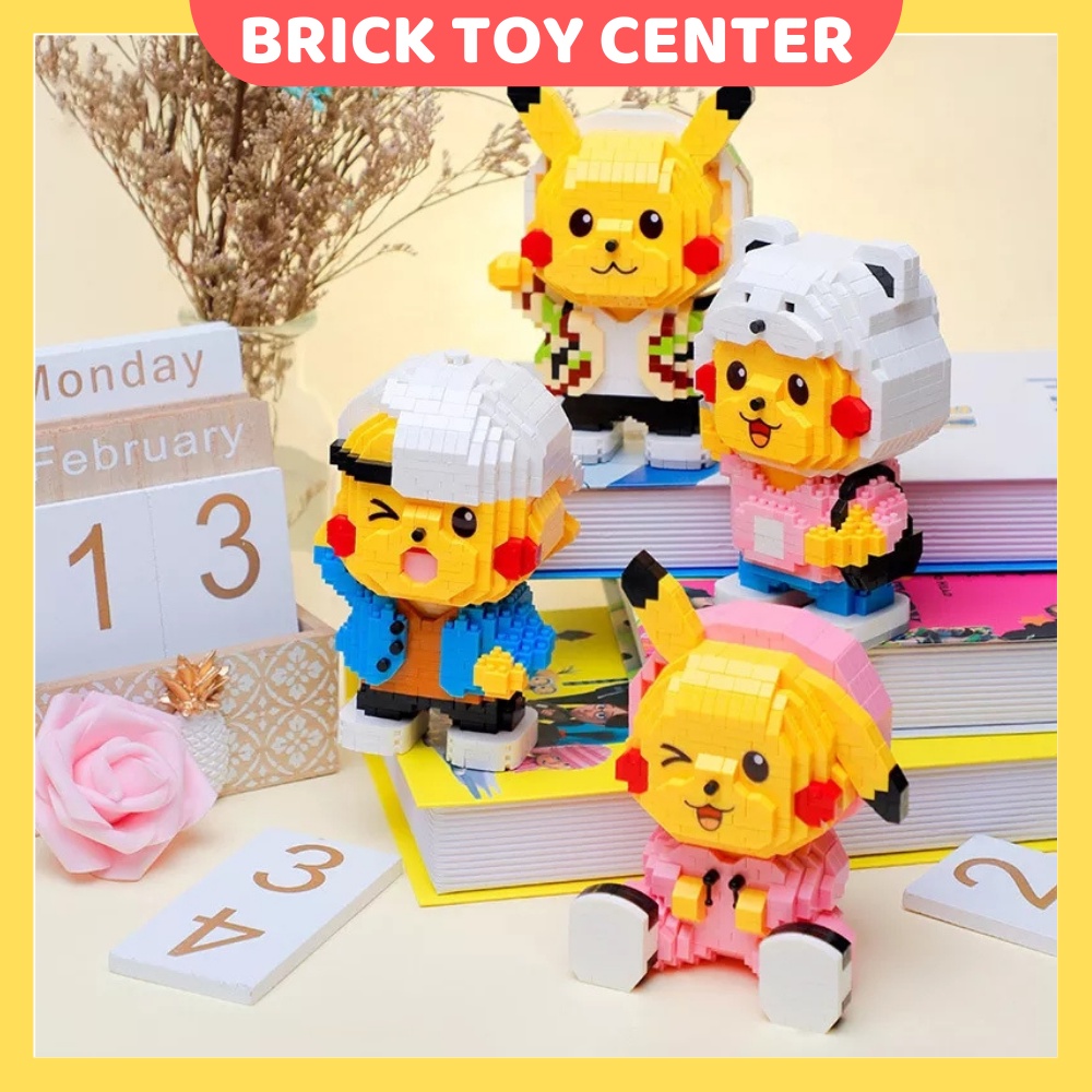 Đồ chơi lắp ráp Pikachu LP 210629-32 đồ chơi mô hình Pokemon tạo dáng trang phục dễ thương