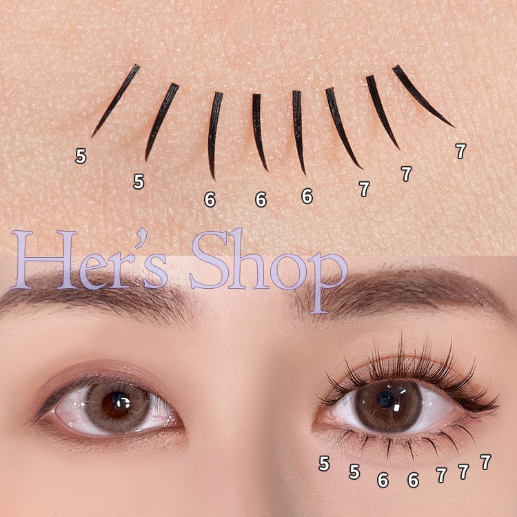 Lông Mi Giả Tách Sợi Nối Mi Dưới Tự Nhiên Độ Dài 5mm-7mm Tặng Keo Dán Mi - Mi Giả Tách Sợi Tự Nối Tại Nhà B7253