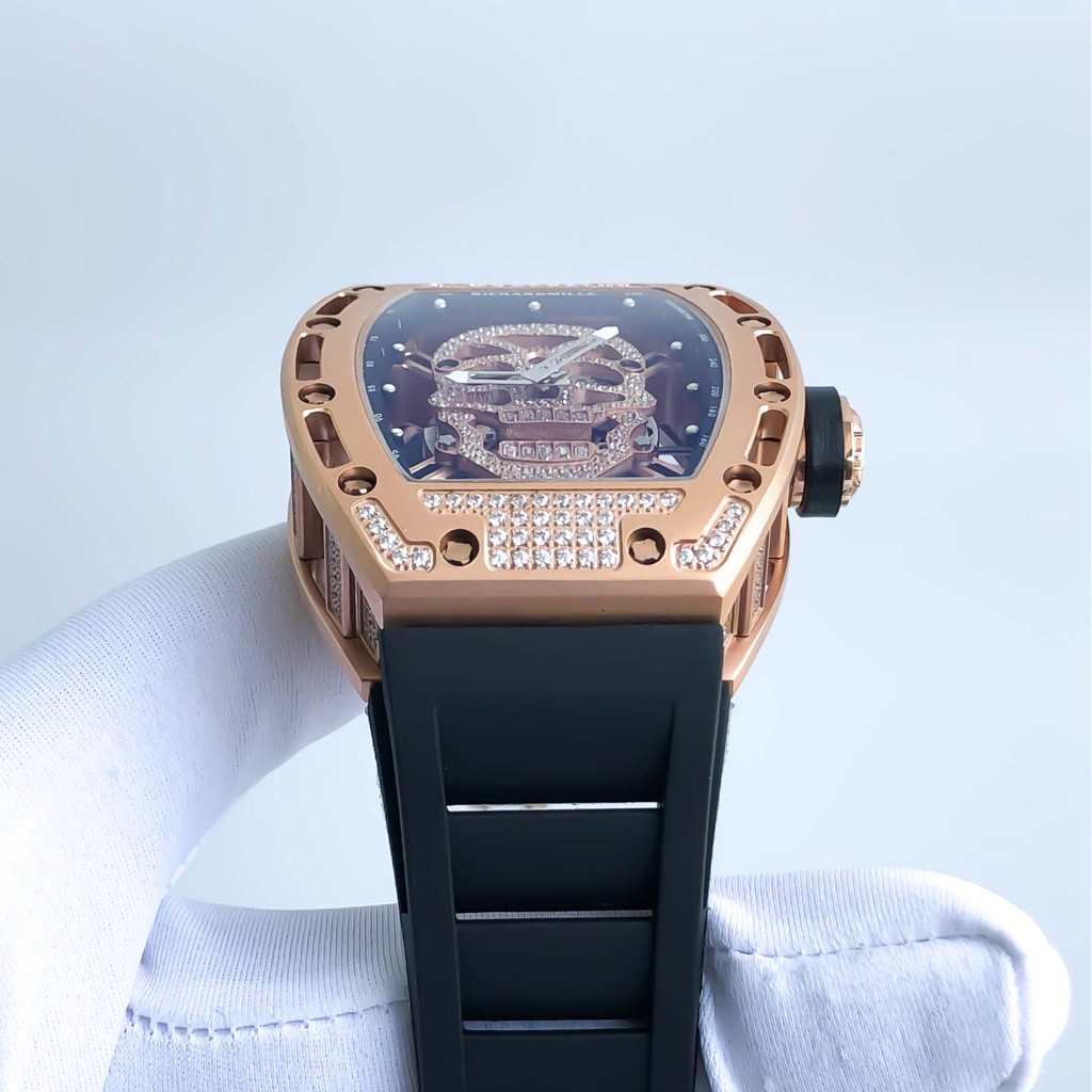 Đồng Hồ Nam RM SKULL Xuyên Thấu Size 42mm, Máy Cơ Automatic Nhật, Chống Nước [BẢO HÀNH 18 THÁNG - 1 ĐỔI 1 TRONG 15 NGÀY]