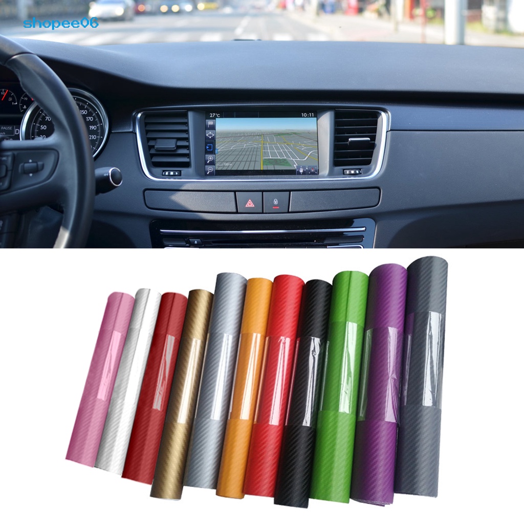 Miếng Dán Sợi Carbon 3D Trang Trí Xe Hơi Chống Thấm Nước Kích Thước 30X127Cm