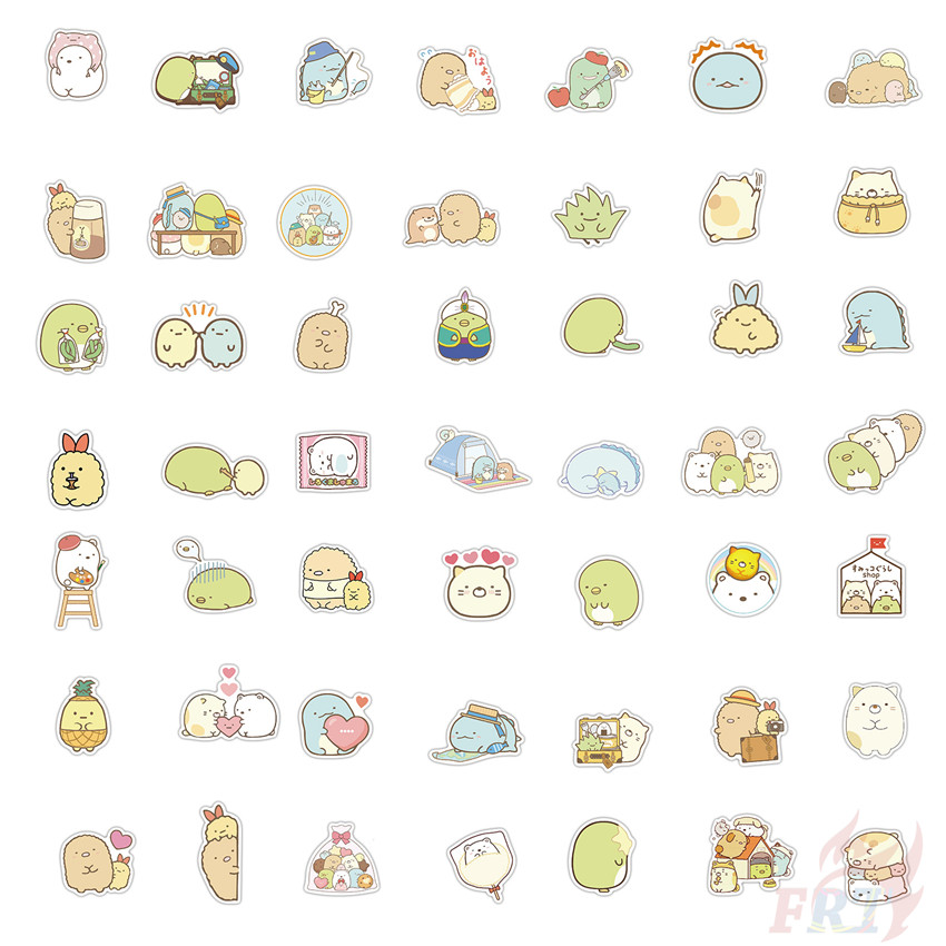 Bộ 100 miếng dán hình nhân vật hoạt hình Sumikko Gurashi đáng yêu