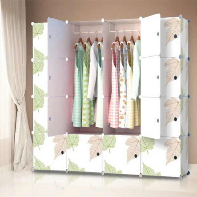 Tủ ghép 16 ô size lớn lá phong