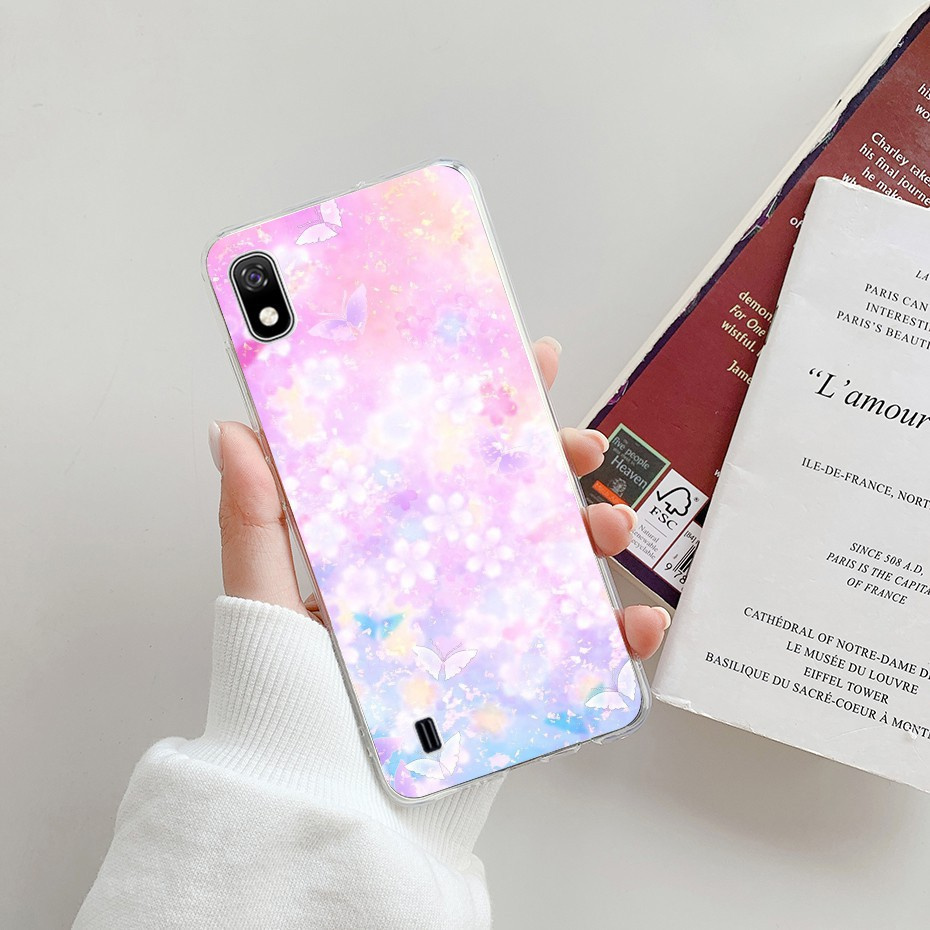 Ốp điện thoại TPU silicone mềm hình hoa cho Samsung Galaxy A10 2019/Samsung A10 A105 A105F