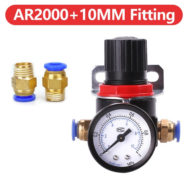 Van tăng giảm áp khí nén airtac Ar2000 có chân kết nối ống