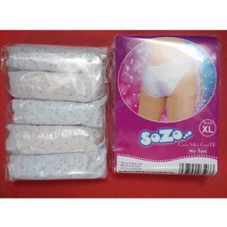 Gói 5 quần lót giấy cao cấp Sozo tím