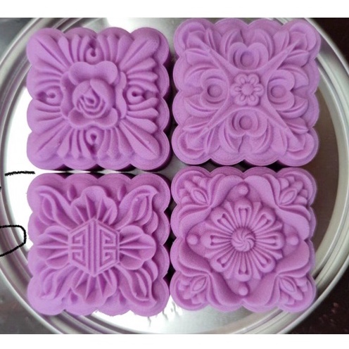 Khuôn trung thu 4 mặt hoa vuông (75gr)/KTT83