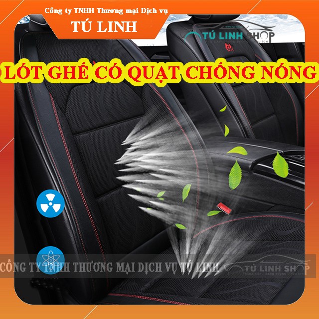 Lót ghế ô tô có quạt làm mát chống nóng, giải nhiệt khi lái xe điện 12V, 24V