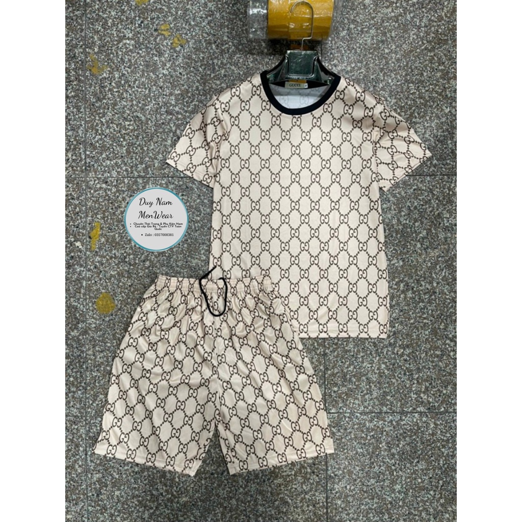 Bộ cộc nam thời trang cao cấp, Bộ cộc LV - Versace - Dior đồ hè New 2022