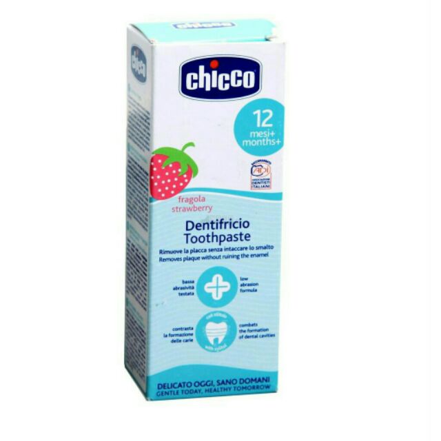 [Chính Hãng] Kem đánh răng hương Dâu Chicco 12M+ 50ml