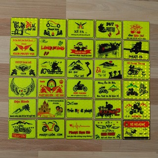 logo phượt . tem phản quang ( combo 30 logo )
