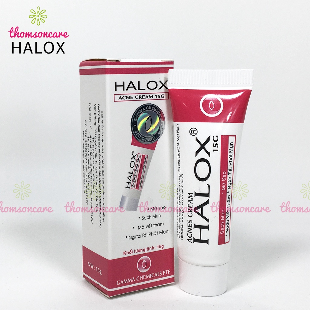Halox - kem ngừa mụn, hết sẹo - Tuýp 15g