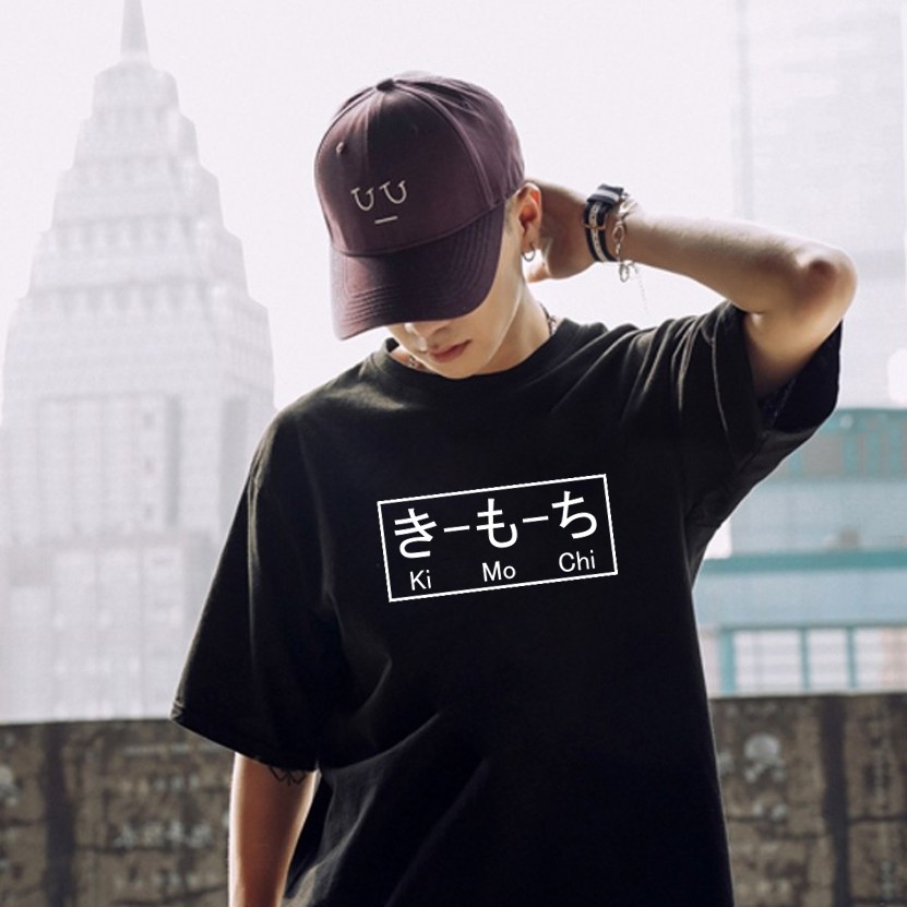 Áo Thun Oversize Unisex Màu Đen Kim Mo Chi tay lỡ nam nữ form rộng - áo phông rộng basic