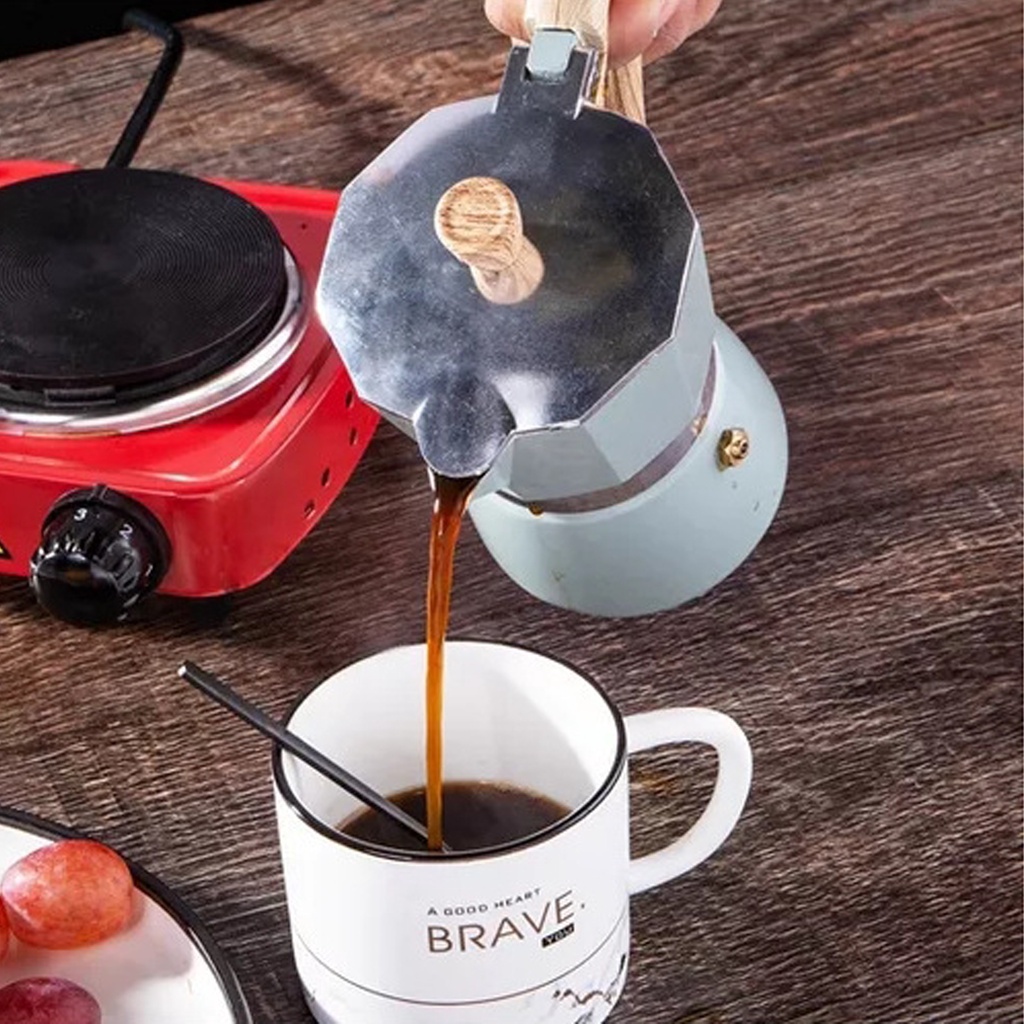 Ấm Pha Coffee Kiểu Ý Tiện Lợi Ấm, - Bình pha Cà Phê Moka Espresso Tại Nhà