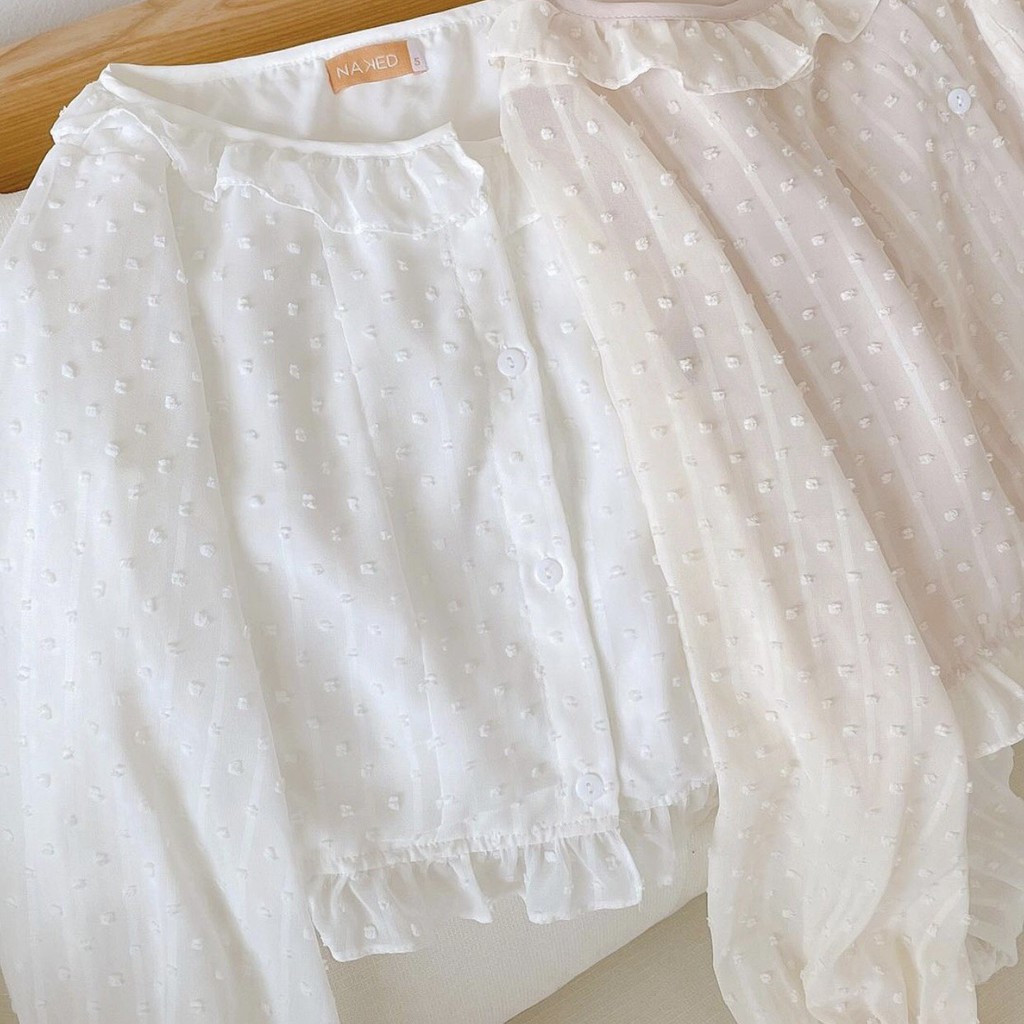 Naked By V - Áo voan có bèo Poppy Croptop