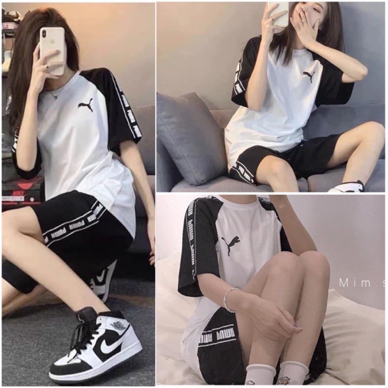 [HÀNG HOT] Bộ thể thao nam nữ BL07 unisex, set đồ thun thể thao dáng rộng phong cách Ulzzang Hàn Quốc, chất vải siêu mát