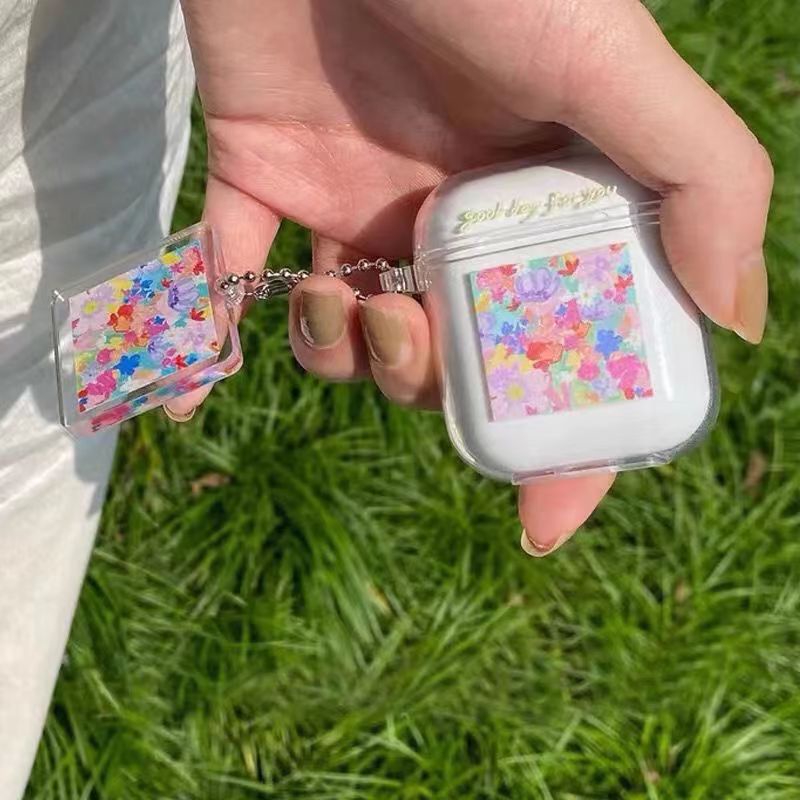 Vỏ Bảo Vệ Hộp Sạc Tai Nghe airpods 1/2/3/pro 2021 inPods i12 Bằng Tpu Dẻo Trong Suốt Họa Tiết Hoạt Hình Gấu Dễ Thương