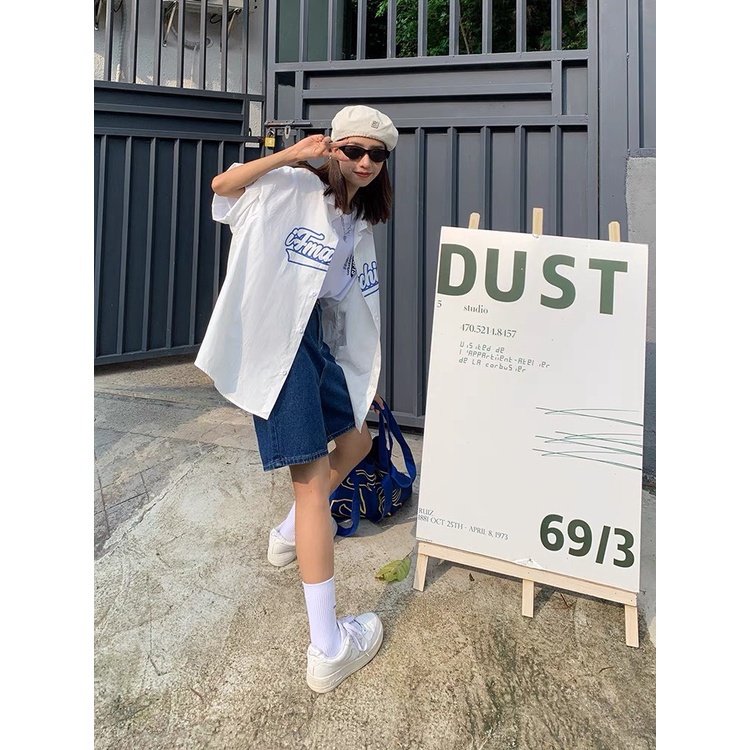 Áo sơ mi IFM RUBY Chất thô lụa dầy đẹp from to, có 2 size L và XL, unisex nam nữ mặc được