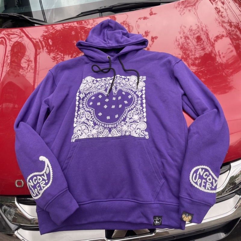 Áo khoác hoodie uncover bandana chất nỉ bông áo hoodie nam nữ badana màu tím kun shop