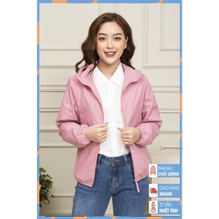 Áo gió nữ chất gió gân loại 1, áo gió 2 lớp, lót chất gió tráng bạc giữ ấm, chống nước, có túi trong rộng rãi tiện dụng
