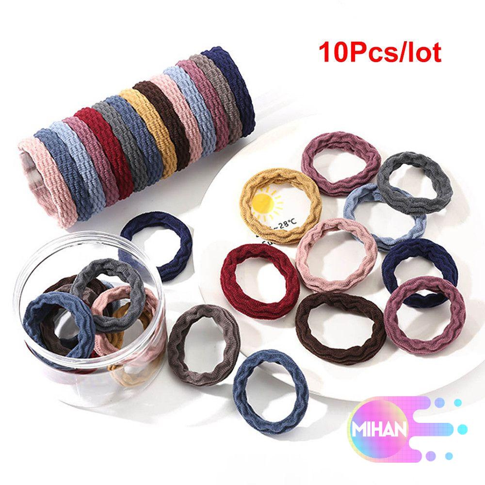 10 dây buộc tóc co giãn phối màu thời trang dành cho nữ