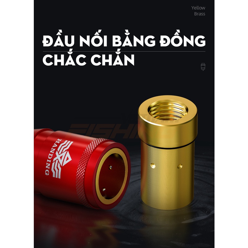 Đầu nối cán vợt tốc độ Handing. Gắn và gỡ mặt vợt nhanh.