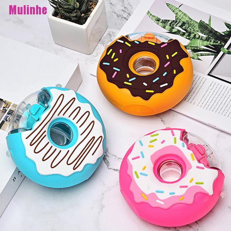 Bình Nước Silicone Hình Bánh Donut Kèm Ống Hút Dành Cho Trẻ Em