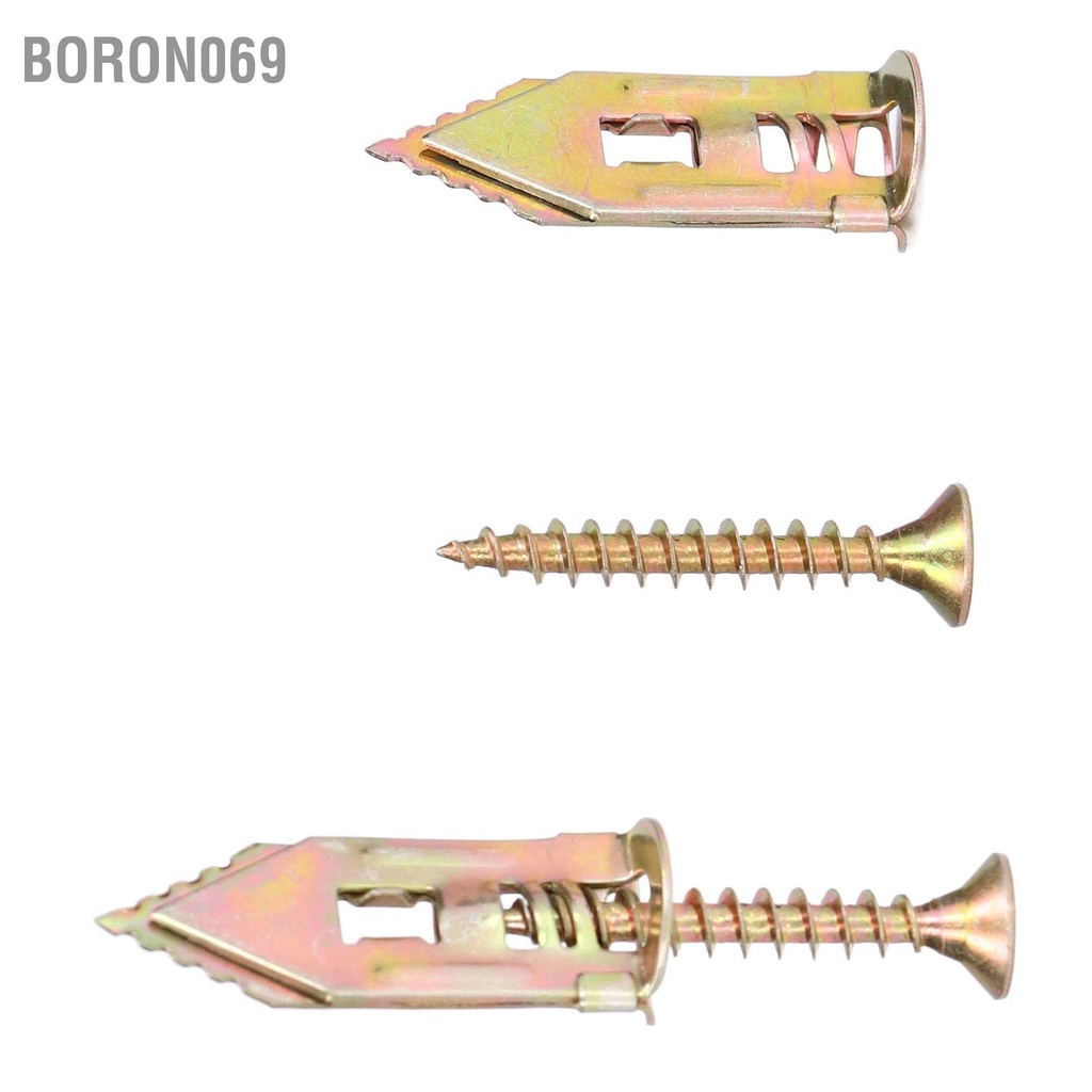 Boron069 40Pack Tự khoan Neo Vít Đặt Vách thạch cao Kim loại Loại Knock cho Khung ảnh Trang trí Nhà cửa