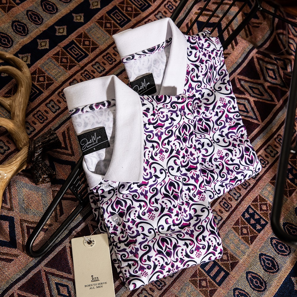 Áo Polo JustMen Họa Tiết SS22.4