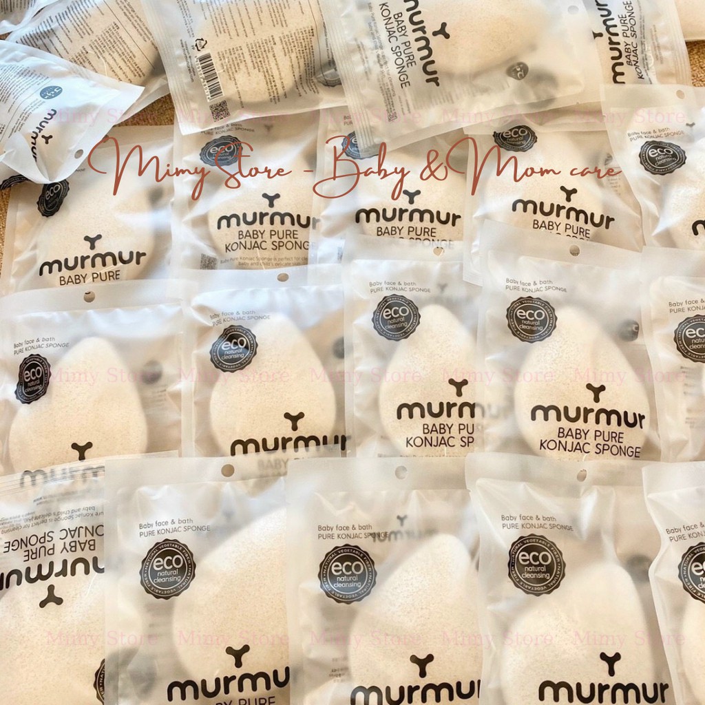 Bông Tắm Hữu Cơ MURMUR Organic 100% Natural Konjac Sponge An Toàn Cho Bé