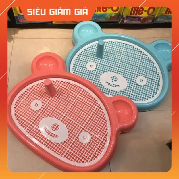 KHAY VỆ SINH SINH CHÓ MÈO HÌNH MẶT GẤU (SIZE LỚN) zubumshop