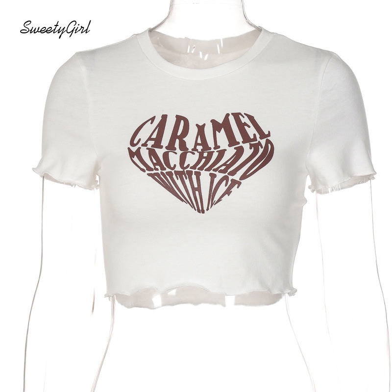 Áo Thun Crop Top Tay Ngắn 2022 Gợi Cảm Cho Nữ