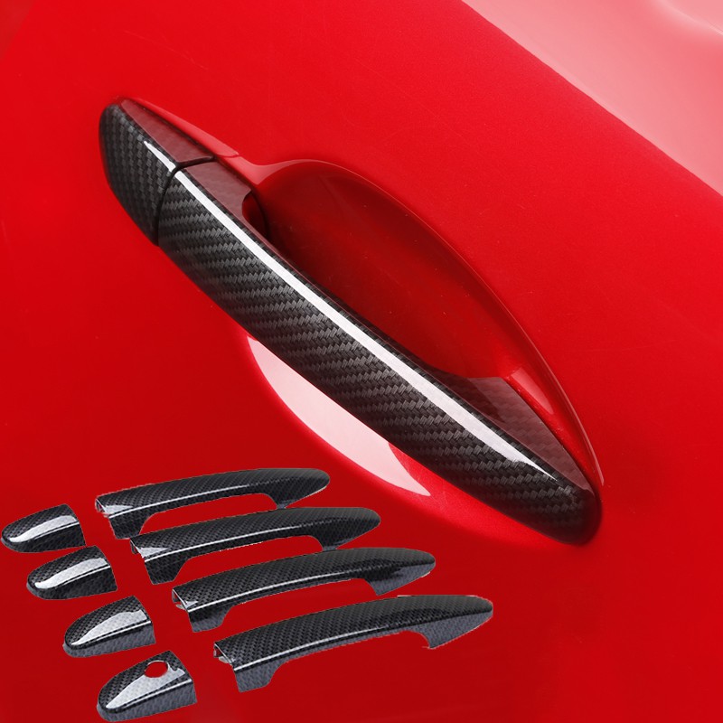 Ốp tay, hõm cửa vân cacbon cho Mazda 3 2015-2019