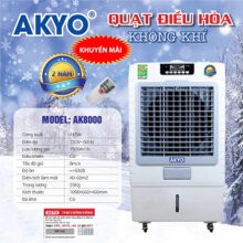 Quạt điều hòa không khí AKYO Inverter AK-8000 Made in Thailan Lưu lượng gió 8000m3/h công suất 200w -Bảo hành chính hãng