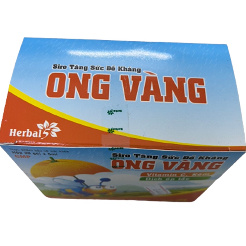 Siro Ong Vàng hỗ trợ giảm ho, đau rát họng hộp 30 gói - Cvspharmacy