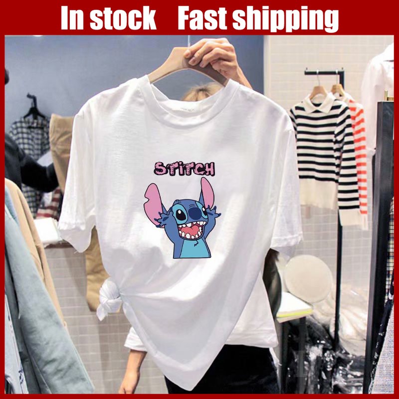 Áo Thun Cotton Thời Trang Mùa Hè Phong Cách Hàn Quốc  Áo Thun Ngắn Tay Dáng Ôm In Hoạt Hình Thời Trang Cá Tính