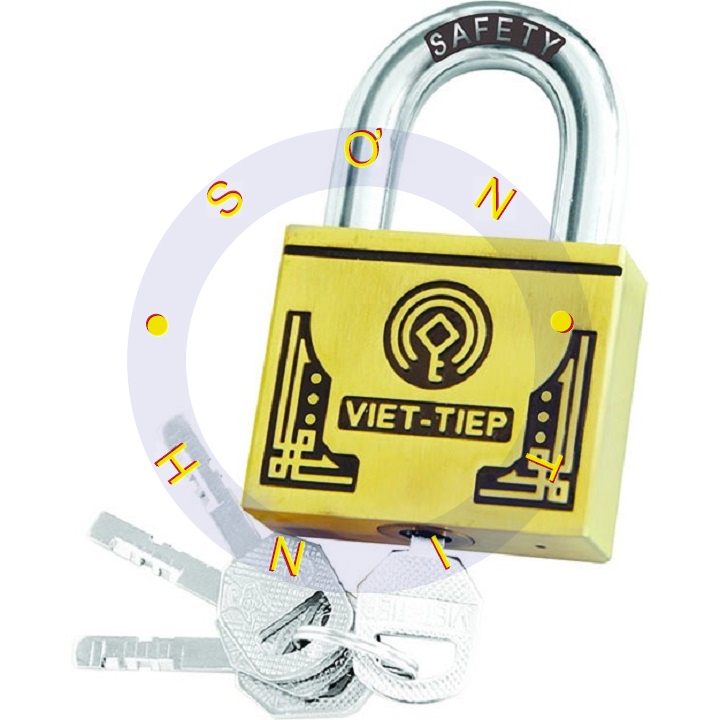 Ổ khóa treo Việt Tiệp hợp kim trùng chìa 01003 (bao gồm 3 sản phẩm 01505, 01605, 01405) sử dụng chung một bộ chìa