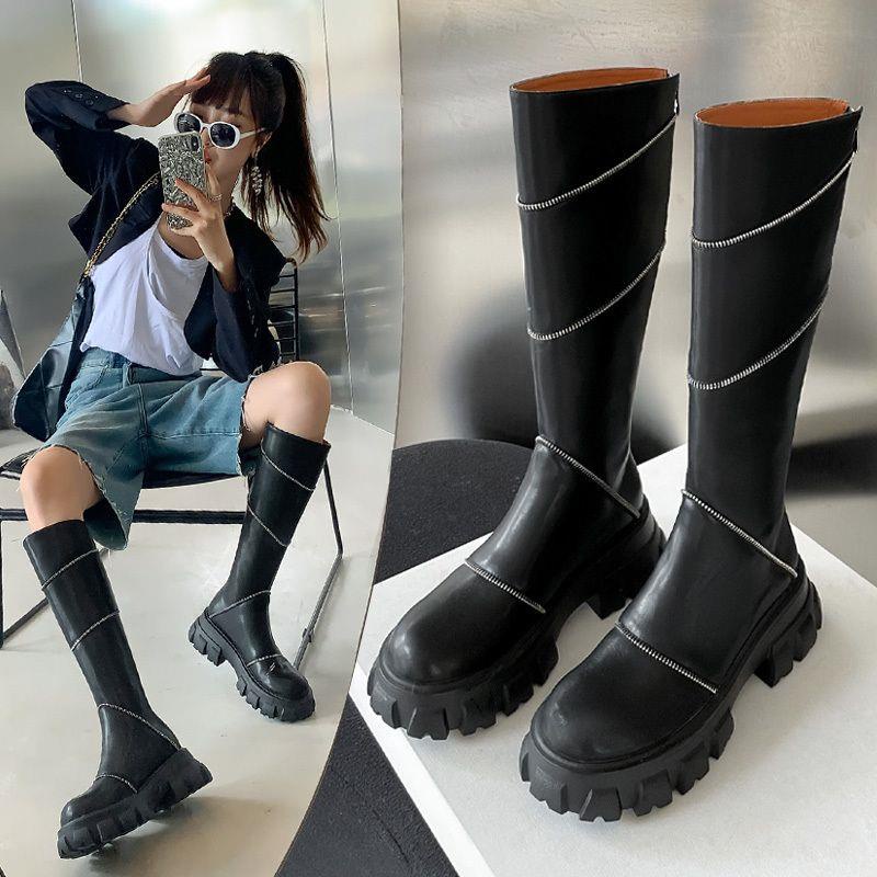 Giày Bốt Da Thật Cao Tới Gối Thời Trang 2022 Cho Nữ