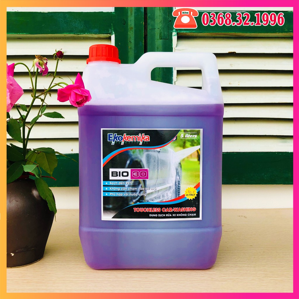 Dung dịch rửa xe không chạm Bio 30 - 5L(hàng chính hãng) TẶNG 2 KHĂN LAU KHÔ