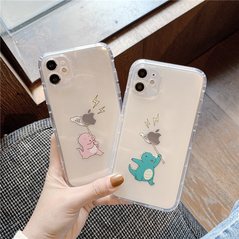 Ốp Điện Thoại Trong Suốt In Hình Khủng Long Hàn Quốc Cho Iphone 12 I11 Pro Max Se2 Xr | BigBuy360 - bigbuy360.vn