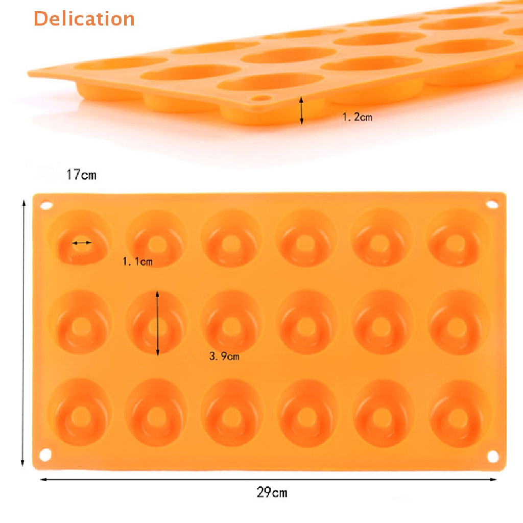 1 Khuôn Silicone Làm Bánh Donut 18 Ô 3D DIY