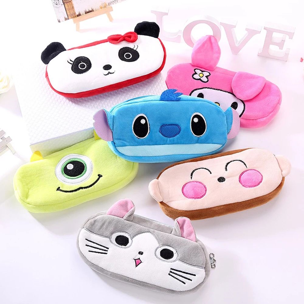 Túi đựng bút chất liệu lông nhung kiểu dáng dễ thương tiện dụng