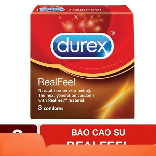 [Hàng Chuẩn] Bao cao su Durex Real Feel 3 bao