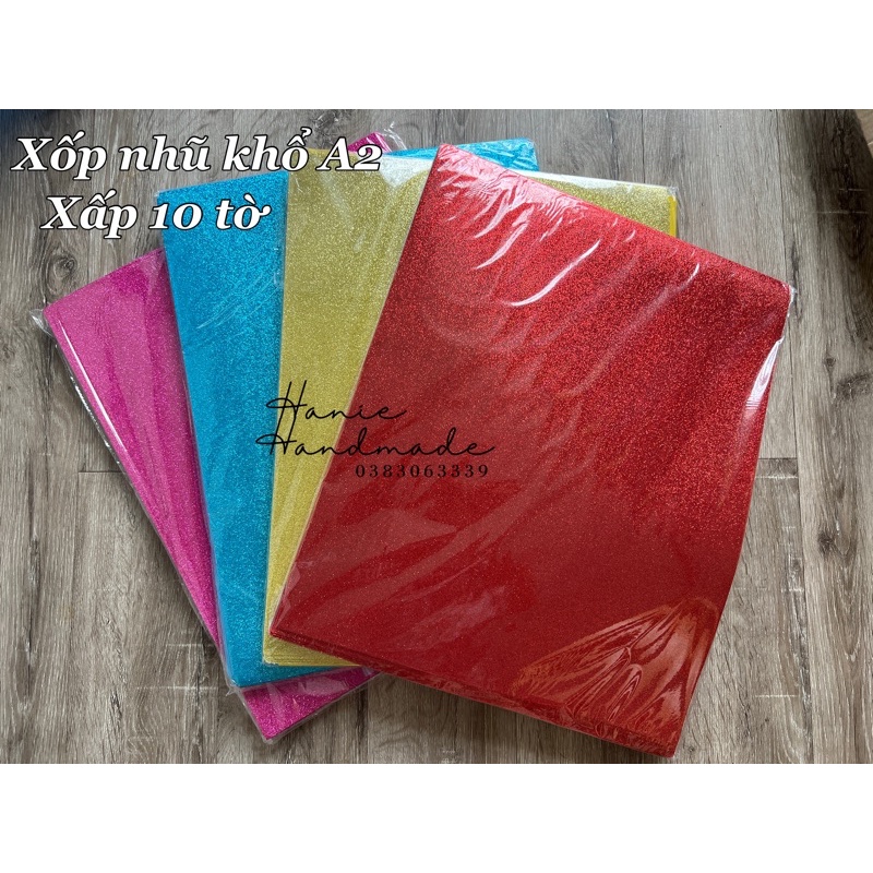Xốp nhũ, xốp kim tuyến khổ lớn A2